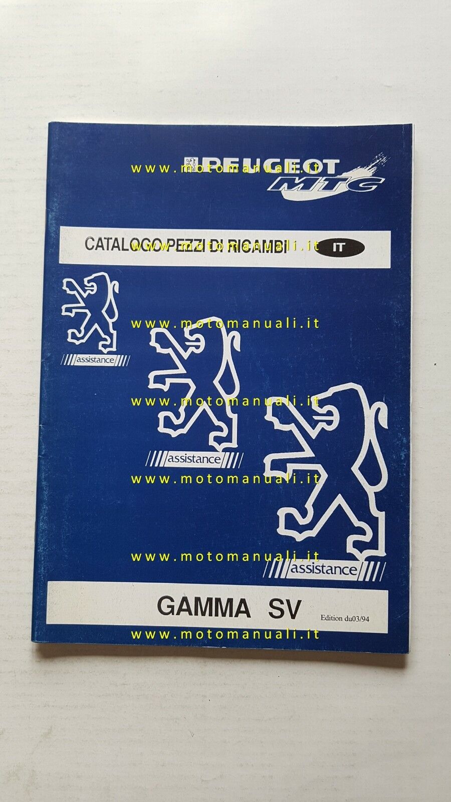 Peugeot Gamma SV scooter 1994 catalogo ricambi originale