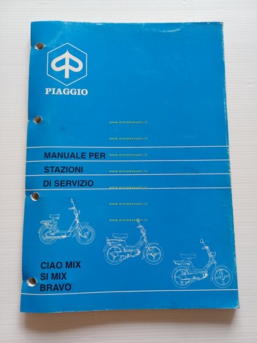 Piaggio 50 Ciao MIX-SI MIX-Bravo 1996 manuale officina originale workshop …