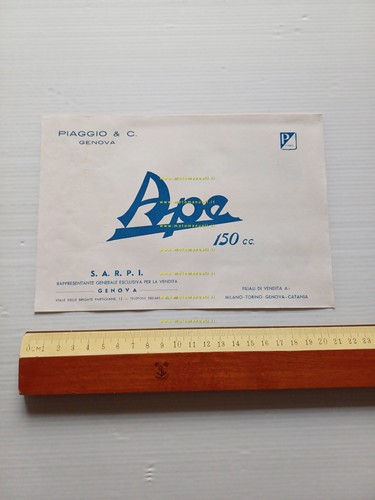 Piaggio Ape 150 AB3-AB4 versioni 1955-56 depliant italiano originale