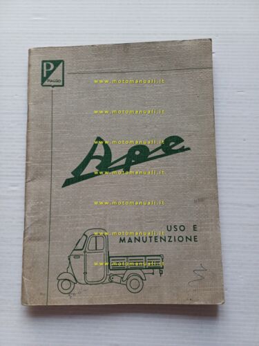 Piaggio Ape 450 - 400 - 350 1966 manuale uso …