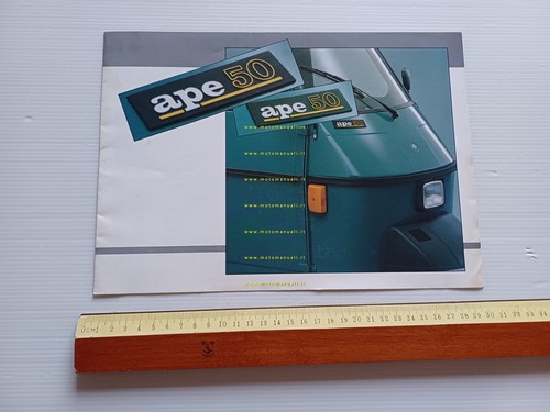 Piaggio APE 50 anni 90 depliant italiano originale