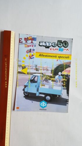 Piaggio Ape 50 Europa allestimenti speciali 1996 depliant originale italiano