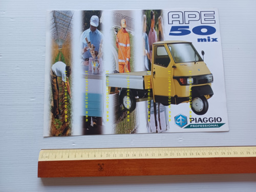 Piaggio Ape 50 MIX depliant originale ITALIANO motocarro brochure