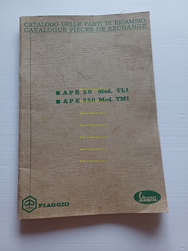Piaggio Ape 50 TL1 - Ape 250 TM1 1970 catalogo …