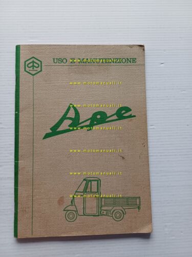 Piaggio Ape 500- 400-350 1970 manuale uso manutenzione libretto originale