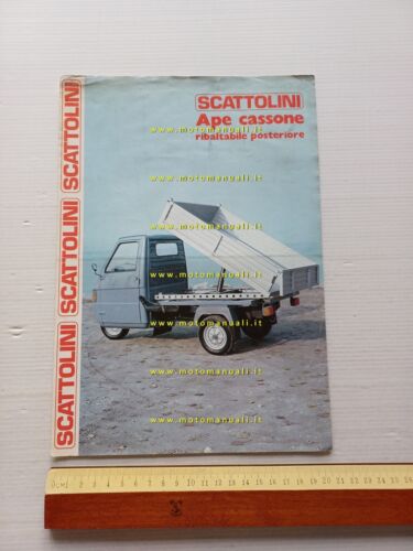 Piaggio Ape allestimento Scattolini anni 80 depliant originale