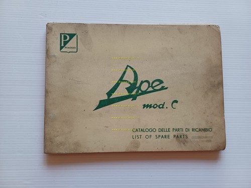 Piaggio Ape C AC2 1959 catalogo ricambi originale