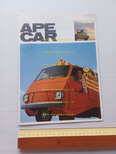 Piaggio Ape Car 1976 motocarro depliant italiano originale