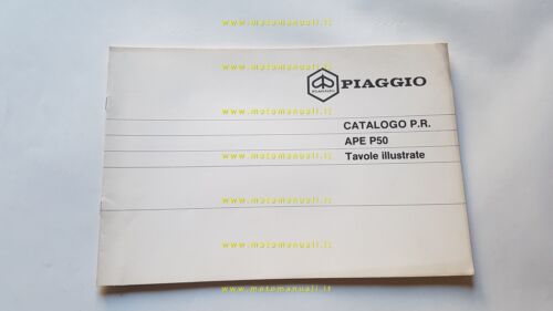 Piaggio Ape P 50 1984 tavole illustrate catalogo ricambi originale