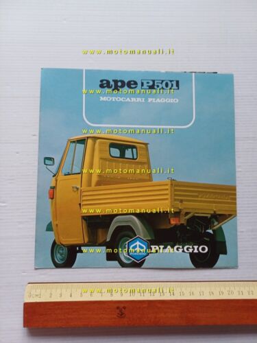 Piaggio APE P 501 1981 depliant originale italiano