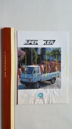 Piaggio Ape Poker 400 depliant originale italiano