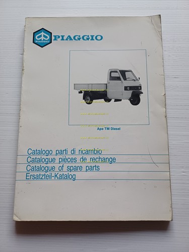 Piaggio Ape TM Diesel ATD1T 1987 catalogo ricambi originale