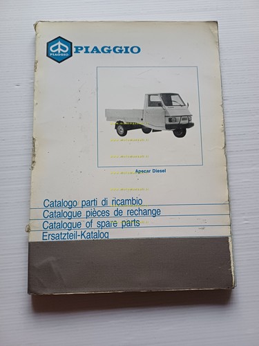 Piaggio Apecar Diesel 1986 catalogo ricambi ORIGINALE