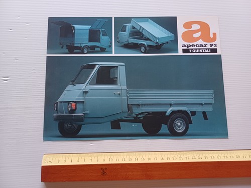 Piaggio ApeCar P3 7 quintali depliant originale ITALIANO motocarro