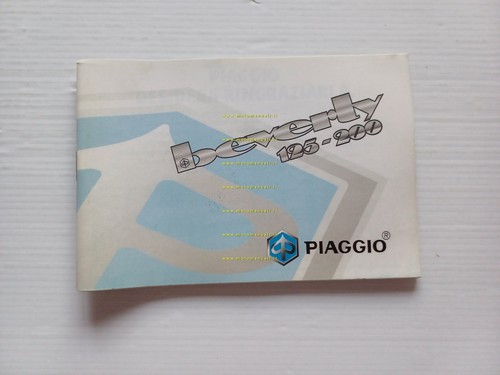 Piaggio Beverly 125-200 2001 manuale uso manutenzione italiano originale