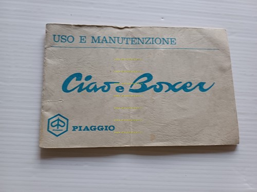 Piaggio Ciao - Boxer 1971 manuale uso manutenzione libretto istruzioni …