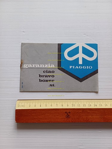 Piaggio Ciao Boxer Bravo Si libretto garanzia nuovo anni 70 …