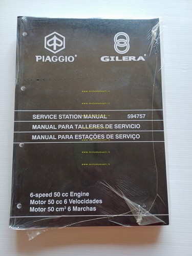 Piaggio Gilera motori 50 6 marce manuale officina inglese spagnolo …