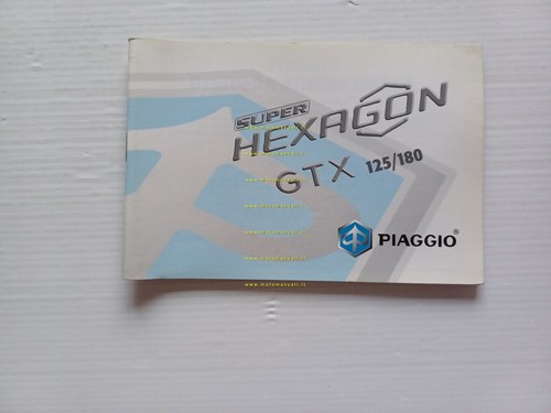 Piaggio Hexagon GTX 125-180 2001 manuale uso manutenzione italiano originale