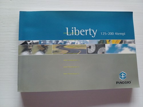 Piaggio Liberty 125-200 4T 2003 manuale uso manutenzione libretto originale