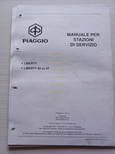 Piaggio Liberty 50 2T - 50 4T 2001 AGGIORNAMENTO manuale …
