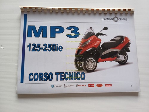 Piaggio MP3 125-250 Corso formazione manuale officina