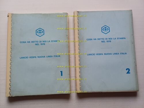 Piaggio raccolta redazionali -comunicati stampa lancio Vespa PX Nuova Linea …