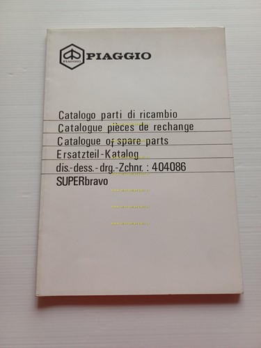 Piaggio SuperBravo 50 1985 catalogo ricambi originale