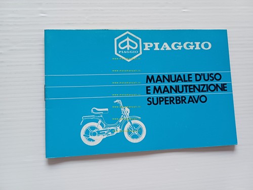 Piaggio Superbravo 50 1986 manuale uso manutenzione libretto italiano originale
