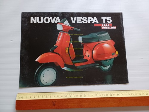 Piaggio Vespa 125 T5 Pole Position depliant originale italiano