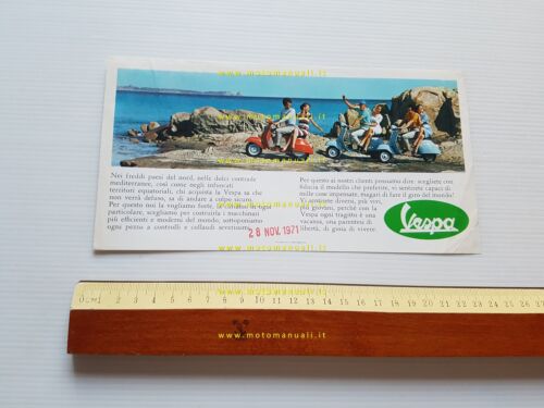 Piaggio Vespa 50 circa 1971 depliant originale italiano