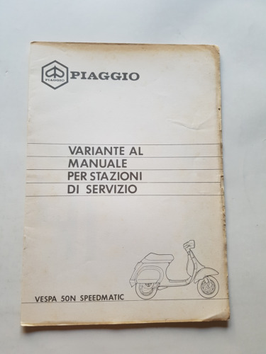 Piaggio VESPA 50 N Speedmatic '89 varianti manuale officina Plurimatic …
