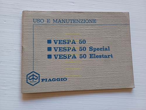 Piaggio Vespa 50-Special-Elestart 1973 manuale uso manutenzione originale V5A-B