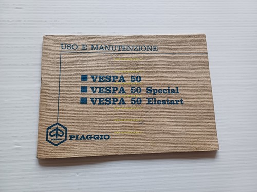 Piaggio Vespa 50-Special-Elestart 1973 manuale uso manutenzione originale V5A-B