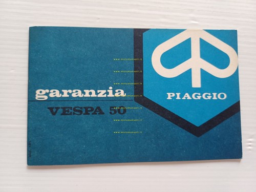 Piaggio Vespa 50 tutti modelli libretto garanzia nuovo anni 70 …