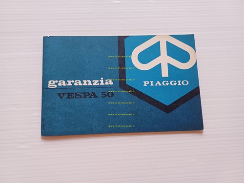 Piaggio Vespa 50 tutti modelli libretto garanzia nuovo anni 70 …