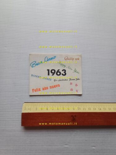 Piaggio Vespa calendario 1963 depliant originale italiano