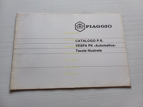 Piaggio Vespa PK 125 Automatica 1984 tavole illustrate catalogo ricambi