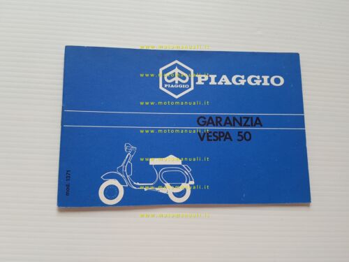 Piaggio Vespa PK 50 anni '80 libretto tessera garanzia originale