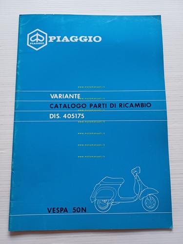 Piaggio VESPA PK 50 N V5X5T 1989 catalogo ricambi VARIANTE …