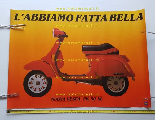 Piaggio Vespa PK 50 XL salone Milano 1985 manifesto poster …