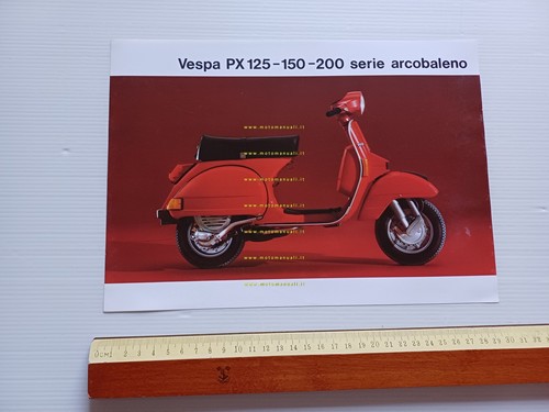 Piaggio Vespa PX 125 - 150 -200 Arcobaleno 1985 depliant …