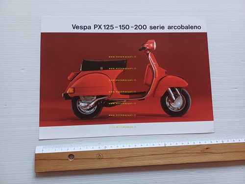 Piaggio Vespa PX 125 - 150 -200 Arcobaleno 1985 depliant …