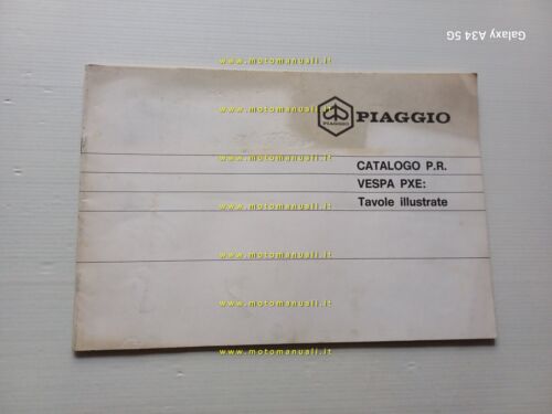 Piaggio Vespa PXE 1983 TAVOLE ILLUSTRATE catalogo ricambi originale
