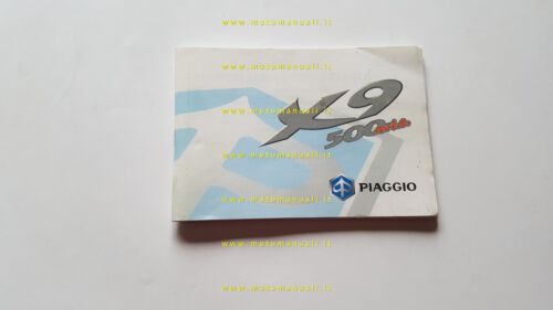 PIAGGIO X9 500 ie 2001 manuale uso manutenzione ITALIANO originale