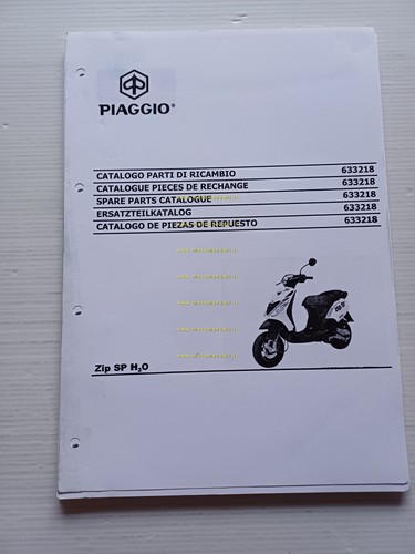 Piaggio ZIP 50 SP H2O 2001-2004 catalogo ricambi originale