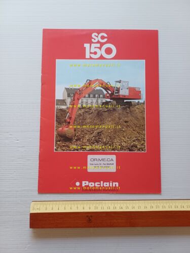 Poclain escavatore gommato SC 150 anni 70 depliant originale