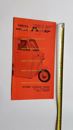 POWER 50 Motocarri produzione modelli 1971 depliant catalogo originale Brochure