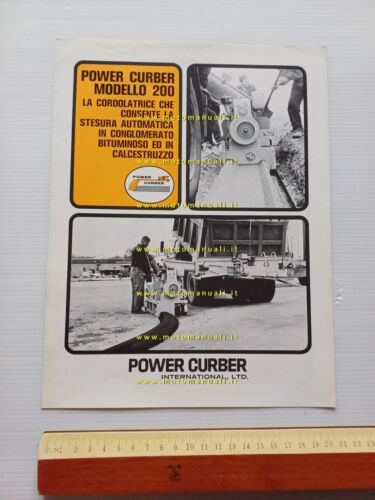Power Curber 200 cordolatrice anni 70 depliant italiano originale
