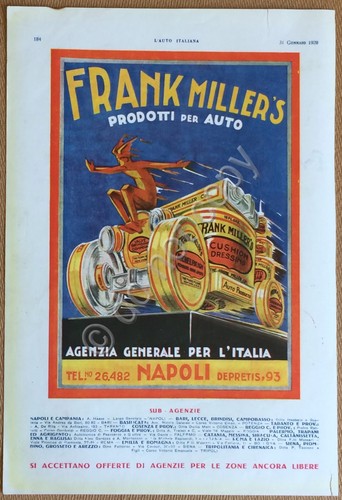 Pubblicità - Frank Miller's Prodotti per Auto - Da Rivista …